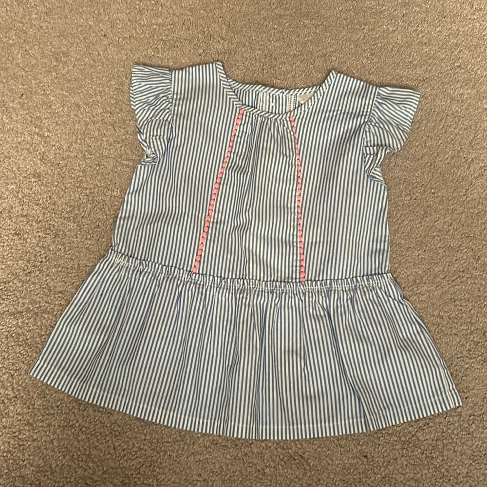 Carter’s white and blue top, 2T